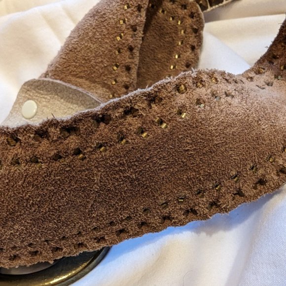 Bohemian Distressed Studded Leather Belt by "B-Low the Belt" - Picture 11 of 11